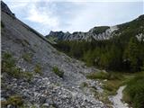 Pogled na greben Ljubeljščice