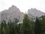 Monte Cristallo, desno Piz popena