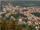 BIH - Medjugorje - Križevac in gora prikazanj Pogled na Medjugorje iz Križevca