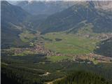 Zugspitze Razgled v dolino na Ehrwald.