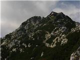 Chiemgauer Alpen Reichenhaller Haus, tik pod vrhom.