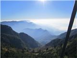 Jezerca-Krvavec- Zvoh-- Vrh Korena- Kalški greben- Kalška gora- Cojzova koča-Kamniška Bistria pogled iz Zvoha
