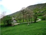 Planina Predolina zelena preproga nad izhodiščem