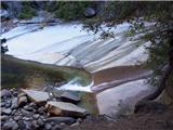 Half Dome (Yosemite, Kalifornija)  Silver Apron in Emerald Pool nad slapom Vernal Fall 