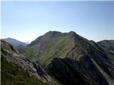 Vrh Planje  1863m pogled proti V 