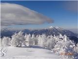 Pogled proti Peci, Julijcem in Olševi.