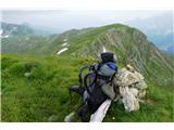 vrh Holbrucker Spitze 2580m , pogled na vzhod