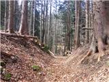 Podmežakla (Jesenice) - Planina Ravne