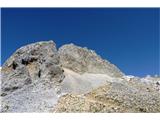 Eisenreich 2665m ,Pfannspitze 2678 po Karnischer Hohenweg KHW 403 in 03 Kleine Kinigat 2674m , prvo sem poizkusil priti nanj po melišču  in  po grapi na zahodni stolp, naprej ni šlo