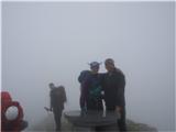 Veliki vrh 2.060 m - megla, dež....