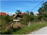 oznake in cesta za Setnik, tudi na tem križišču, ko zapustite asfaltno cesto se je treba malo znajti 