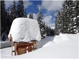 Planina Zajavornik Ob glavni cesti, kjer je odcep za Lipanco...