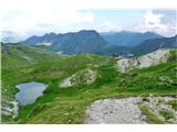 koča Filmoor  zadaj Hoher Bosring 2324m  na stranskem grebenu