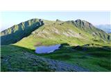 pogled nazaj  , levo Hollbrucker Spitze 2580 , desno Hellbrucker Kreuz 2581m