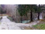 Blejska Dobrava (cemetery) - Šum waterfall in Vintgar Gorge