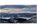 Panorama proti Bohinjskim goram