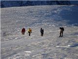 Piz Bernina Proti vznožju gore