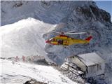 Piz Bernina reševanje ponesrečenke po zdrsu