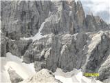 na Poti alpinov-Strada deghli Alpini je še kar nekaj snega  