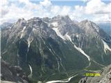 mogočna Punta de tre Scarpei-Dreisushterspitze 