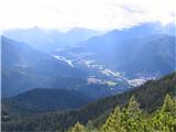 Cima Pupera Valgrande - poskus dolina Piave, Lozzo di Cadore, Domegge di Cadore, Lorenzago di Cadore, Calalzo di Cadore, Pieve di Cadore in jezero Lagi di centro Cadore