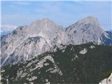 Grauzaria in Sernio na drugi strani doline Aupe