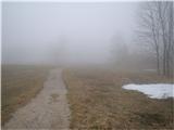 Sladka gora - Pečica - Boč in nazaj od tu naprej pa megla...