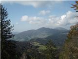 Trojane - Laško Sveta planina in Javor ter desno zadaj Čemšeniška planina