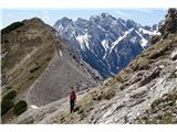 Monte Ferarra (2258) s predvrha na glavni vrh, zadaj Cima dei Preti