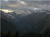 Razgled na masiv Gran Paradisa na poti nazaj