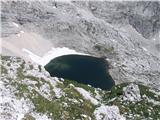 Na poti na Križ od Pogačnikovega doma sem ga predlani videl-Zg. Kriško jezero.