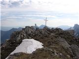 Planina Korošica po lovski,Košutica od Hajnževoga sedla do koče na starem Ljubelju To pa je že vrh in nato navzdol proti staremu Ljubelju.