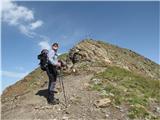 Južna Tirolska, vzhodni del: Rote Wand (Rotwand), 2818 m na sedlu pod vrhom