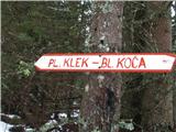 Gre se v smeri planine Klek.