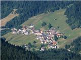 Rifugio Marinelli Vas Collina iz poti na Marinelli