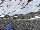 Stettiner hutte (Rifugio Petrarca) - Grafspitze (3147) Koča je tudi priljublena točka gorskih kolesarjev, zaradi lepe mulatjere