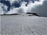 Stettiner hutte (Rifugio Petrarca) - Grafspitze (3147) Strmina se do vrha kar stopnjuje