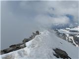 Zwickauer Hutte (Planfernerhutte, Rif.Plan) - Hinterer Seelenkogel (Cima delle Anime) (3489) Pogled na SZ