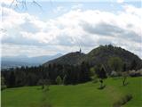 Brinjeva gora, Sv. Martin nad Zrečami Spredaj Brinjeva gora in Sv. Neža, v daljavi Boč in Donačka gora