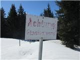 Mejna tabla na Kamnatem vrhu, 1658 m