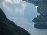 Igram se z novim aparatom-jezero spodaj.