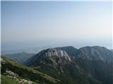 Sveto Brdo-1751m V daljavi so ostali vrhovi Velebita.