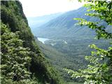 S poti pogled na Bohinjsko jezero.