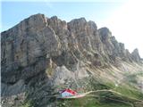 Molignon di Mezzo-2845m via ferata Laurenzi Tako se vidi naše prenočišče .