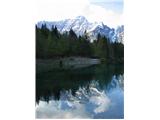 Rifugio Zacchi Spodnje Belopeško jezero in Mangrt