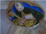 detajlček s stropa cerkve, polne poslikav in zgodovine