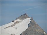 Schareck-3122m in Baumbachspitze-3105m Vremenska postaja na bližnjem tritisočaku.-Sonnblick-3105m.