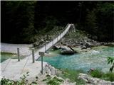 Ladra -Bovec Nov viseči most pri Srpenici