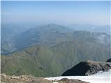 Schareck-3122m in Baumbachspitze-3105m Povsod pa le ni snega -Tudoli na grebenu je tudi ena koča.