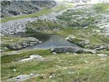 Schareck-3122m in Baumbachspitze-3105m Polno je tudi manjših ledeniških jezerc.